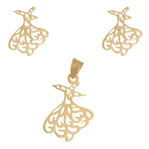 نیم ست طلا 18 عیار ماهک مدل MS0144