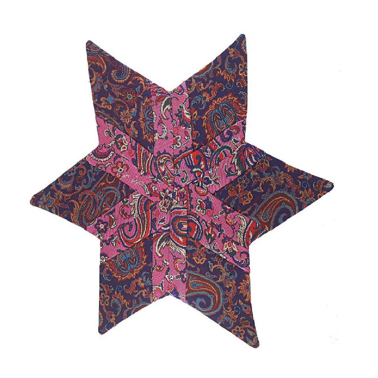 رومیزی ترمه مدل ستاره 15 سایز 36x36 سانتیمتر