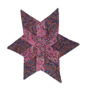 رومیزی ترمه مدل ستاره 15 سایز 36x36 سانتیمتر
