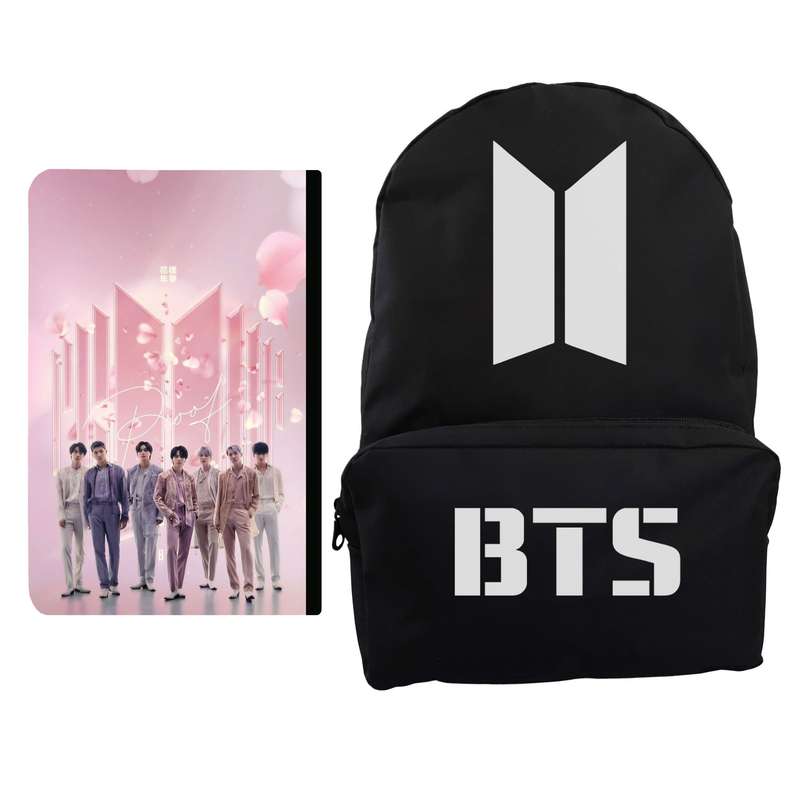 کوله پشتی مدل گروه bts کد 600 به همراه کلاسور