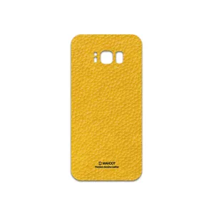 MAHOOT Mustard-Leather Cover Sticker for Samsung Galaxy S8