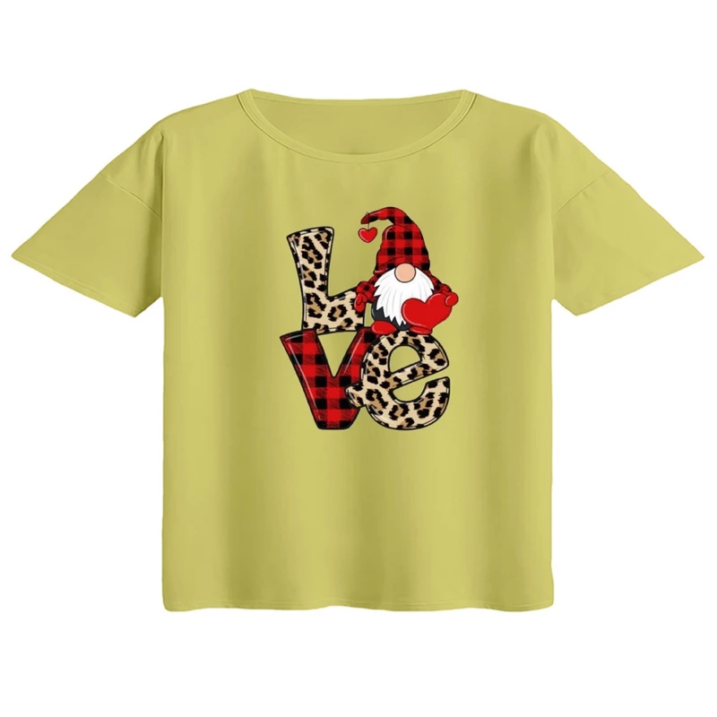 کراپ تی‌شرت آستین کوتاه زنانه مدل بابانوئل کریسمس کد 4