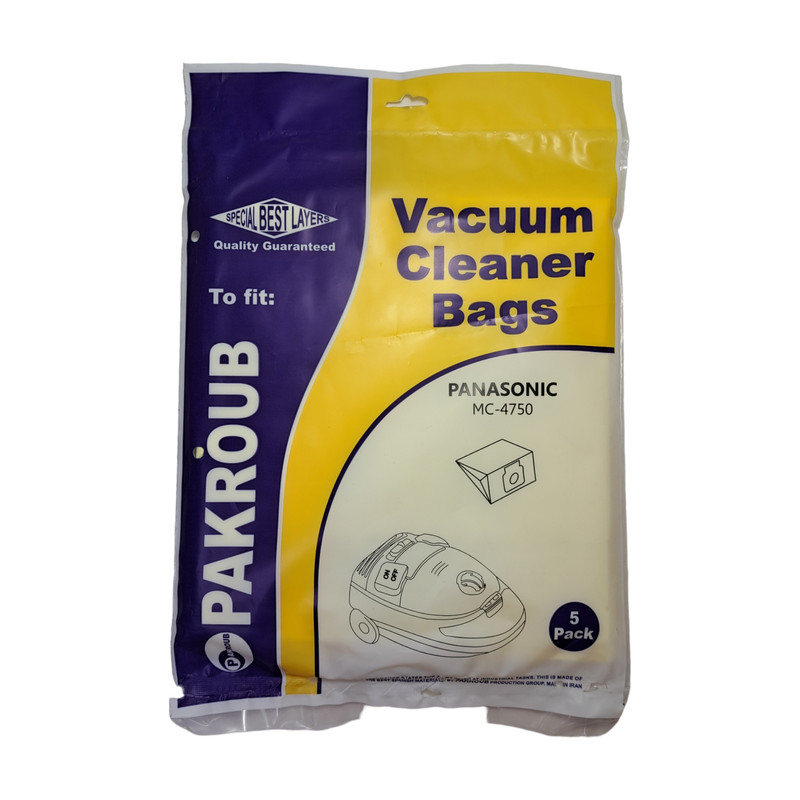 پاکت جاروبرقی مدل MC4750 مناسب برای جاروبرقی پاناسونیک بسته 5 عددی