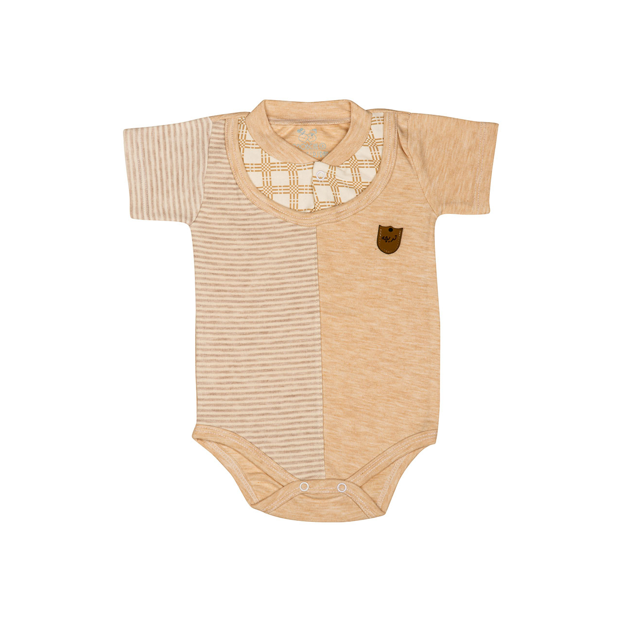 بادی آستین کوتاه نوزادی تربچه مدل آیدین