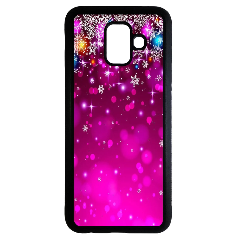 کاور طرح برف بنفش کد 9441 مناسب برای گوشی موبایل سامسونگ galaxy a8 2018