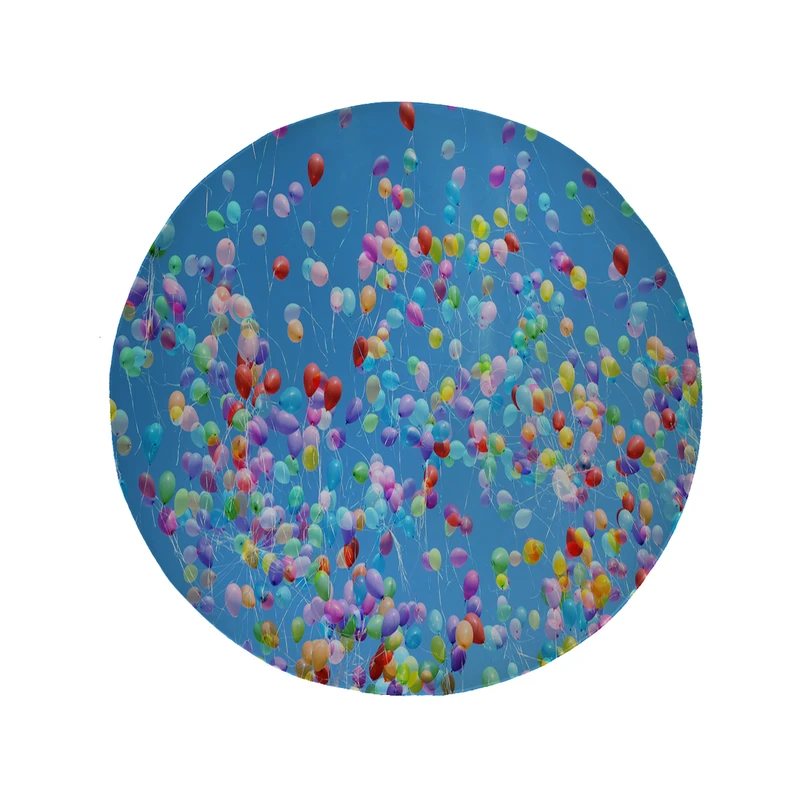 پادری مدل دایره طرح بادکنک کد 5445 سایز 90 × 90 سانتی متر 