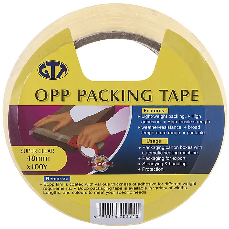 چسب نواری جی تی تی مدل 203940 شفاف با پهنای 48 میلی‌متر