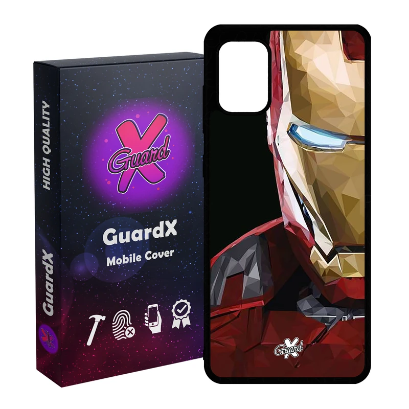 کاور گارد ایکس طرح Iron Man مدل Glass10048 مناسب برای گوشی موبایل سامسونگ Galaxy A51