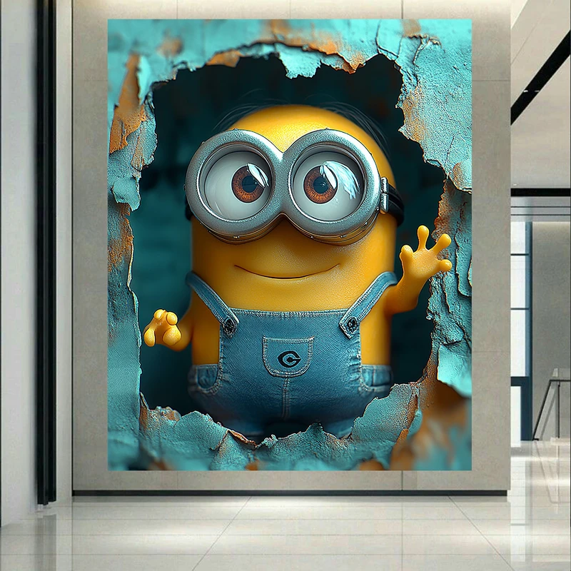 تابلو بوم طرح مخمل شخصیت انیمیشن مدل مینیون کد AR304417