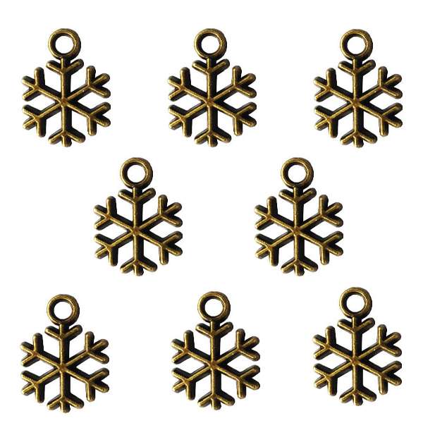 آویز دستبند مدل برفی کد AD293 مجموعه 8 عددی