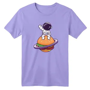 تی شرت آستین کوتاه بچگانه مدل فضانورد کد ۷ رنگ یاسی