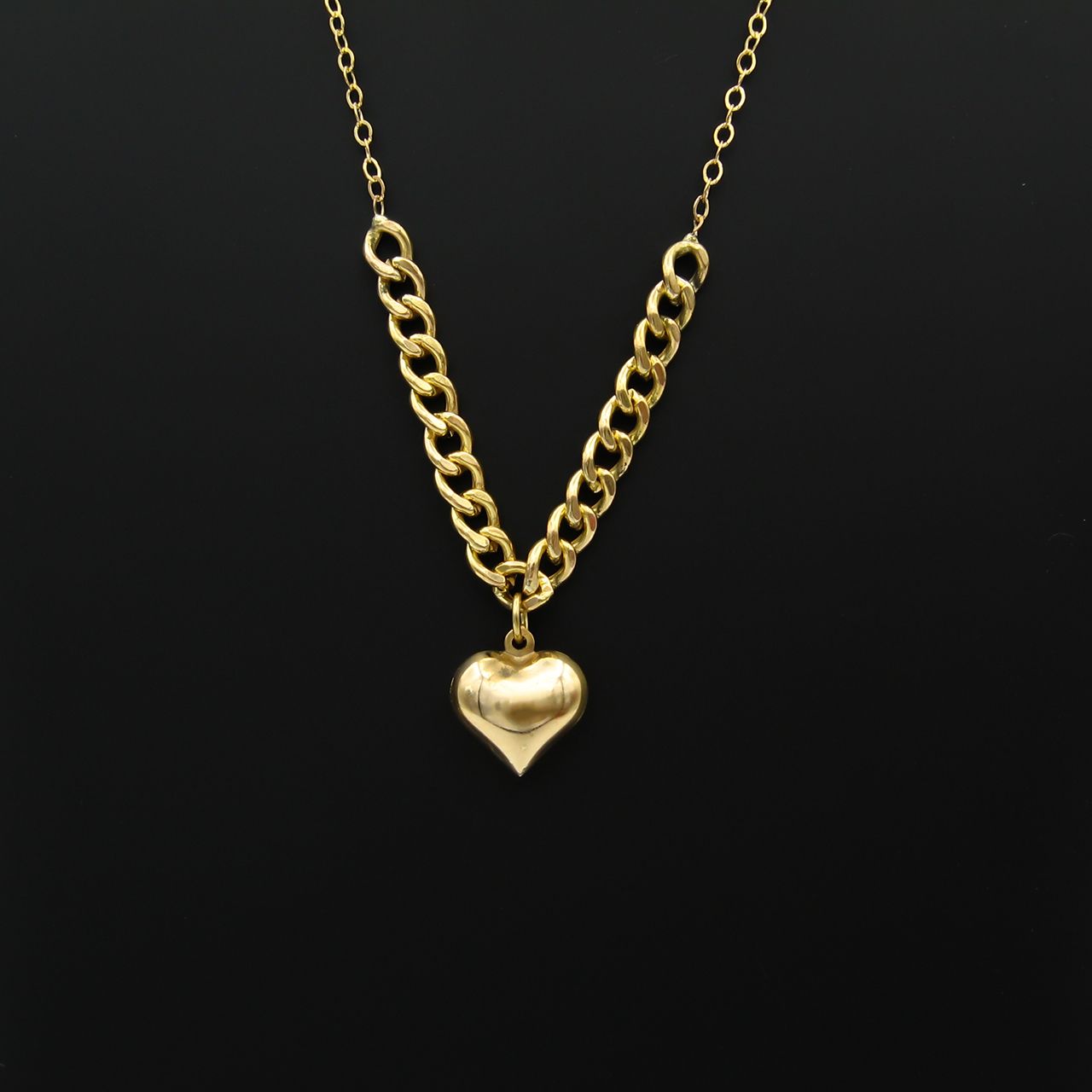 گردنبند طلا 18 عیار زنانه کاپانی مدل قلب کد KN007 -  - 3