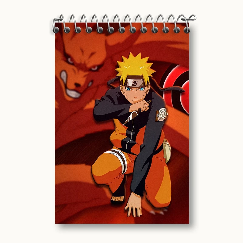 دفتر یادداشت 50 برگ خندالو مدل انیمه ناروتو (Naruto) کد F2027