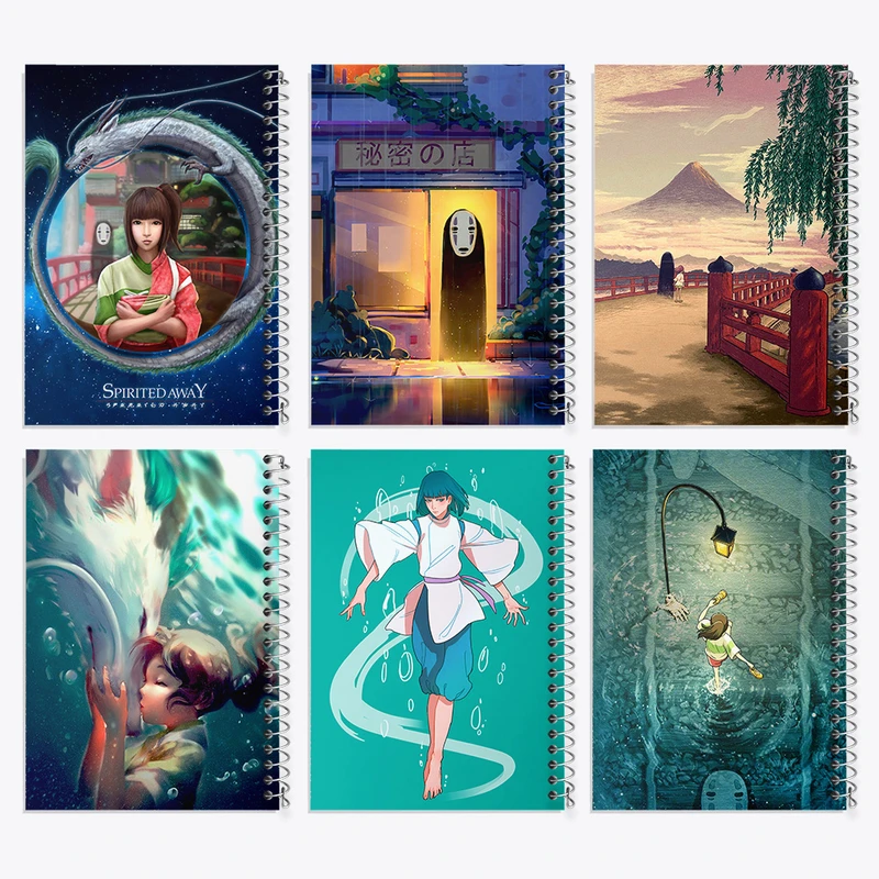 دفتر مشق 100 برگ خندالو طرح انیمه شهر اشباح کد 618 مجموعه 6 عددی