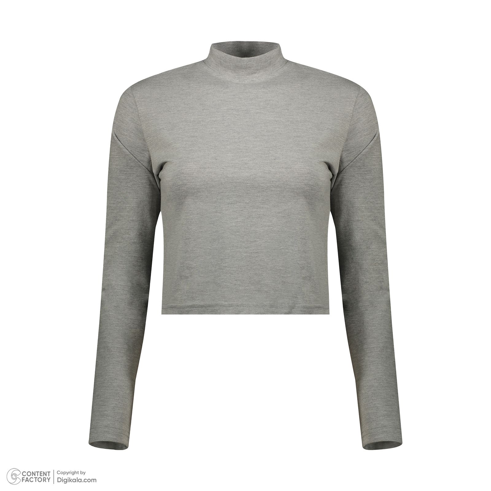 کراپ‌ تی‌شرت آستین بلند زنانه کانتکس مدل 207 -  - 2