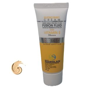 کرم ضدافتاب رنگی صورت جي پو اويل هانگلن SPF 45 مدل Broad spectrum محافظ PA++++,UVA/UVB مناسب برای انواع پوست حجم 45 میلیلیتر