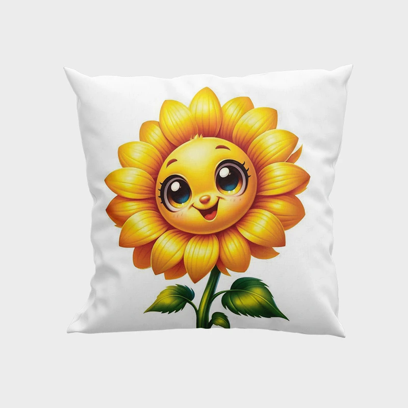 کوسن کودک پاد آفرین مدل گل آفتابگردان کد DKK874