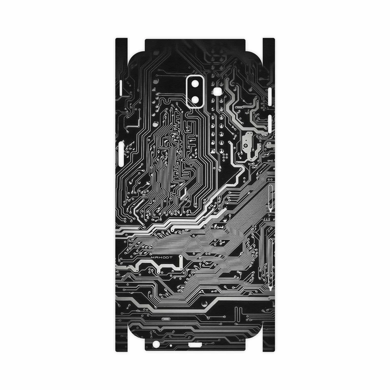 برچسب پوششی ماهوت مدل Black Printed Circuit Board-FullSkin مناسب برای گوشی موبایل سامسونگ Galaxy J6 Plus