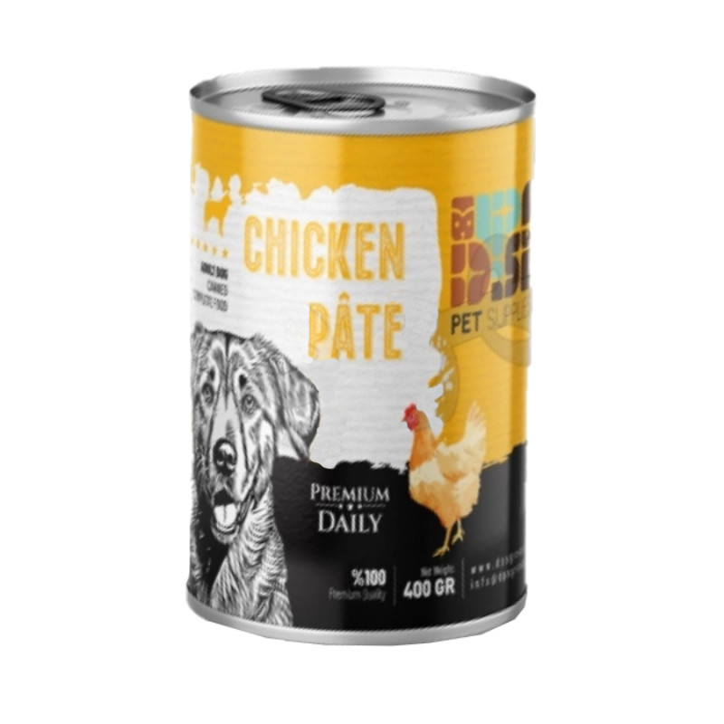 کنسرو غذای سگ دی پی اس مدل پته طعم مرغ وزن ۴۰۰ گرم