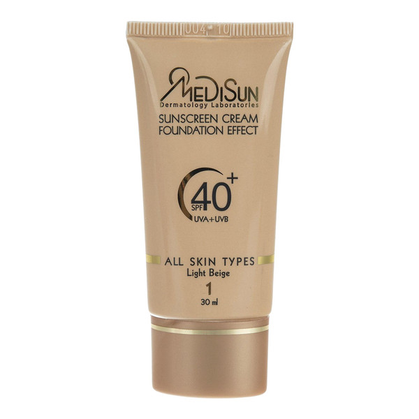 کرم پودر ضد آفتاب مدیسان مدل Light Beige حجم 30 میلی لیتر
