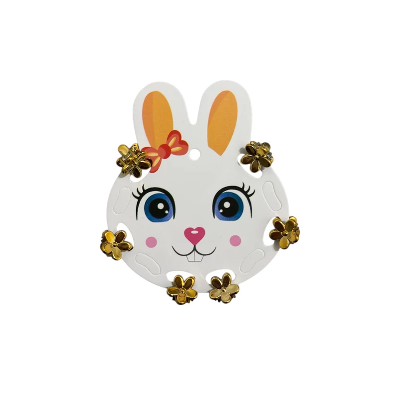 کلیپس مو زنانه مدل گل کرومی کد 646 مجموعه 6 عددی