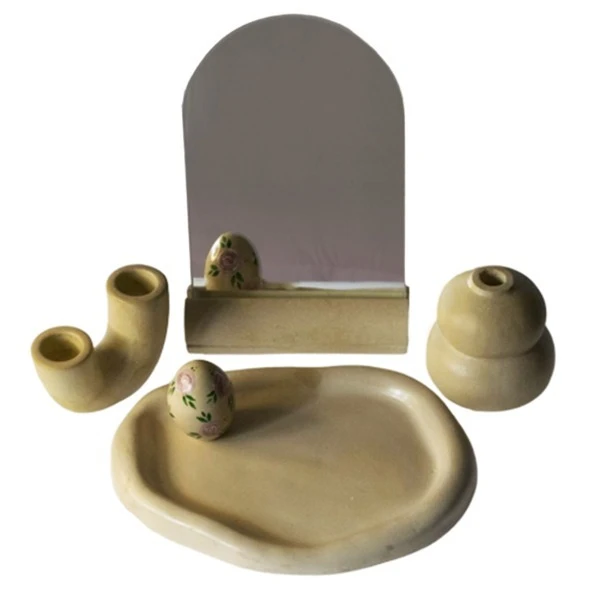 مجموعه ظروف هفت سین ۵ پارچه مدل مینیمال