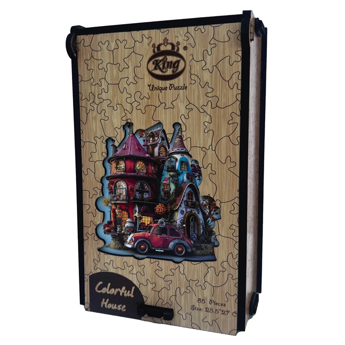 پازل 85 تکه کینگ مدل خانه رنگی مناسب برای بزرگسالان