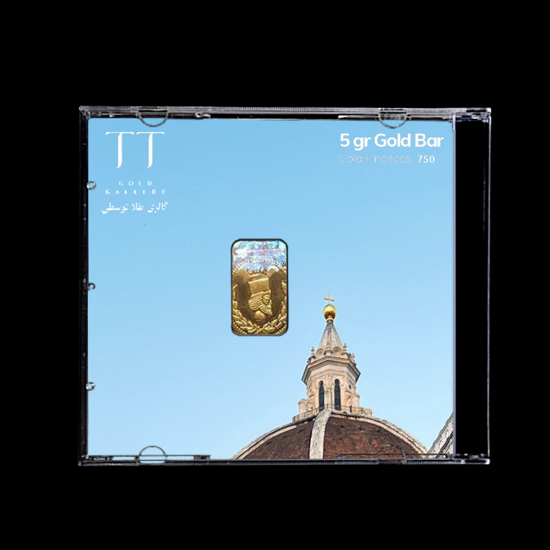 شمش طلا 18 عیار گالری طلا توسطی مدل DA34FD