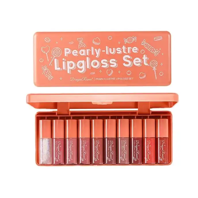 رژلب مایع دراگون رانی مدل pearly کد 02 مجموعه ۱۰ عددی