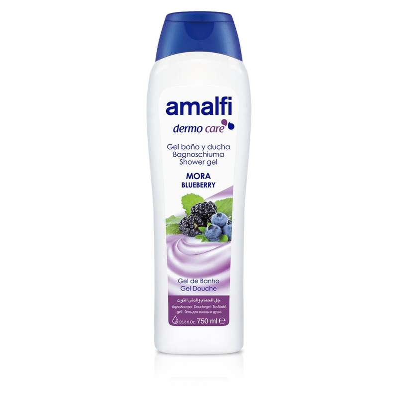 ژل شستشوی بدن آمالفی مدل dermo care با عصاره بلوبری حجم 750 میلی لیتر ژل شستشوی بدن آمالفی مدل dermo care با عصاره بلوبری حجم 750 میلی لیتر