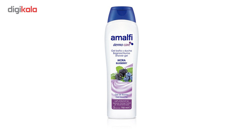 ژل شستشوی بدن آمالفی مدل dermo care با عصاره بلوبری حجم 750 میلی لیتر ژل شستشوی بدن آمالفی مدل dermo care با عصاره بلوبری حجم 750 میلی لیتر