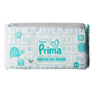 دستمال مرطوب کودک پریما مدل temiz ve ferah  بسته 64 عددی