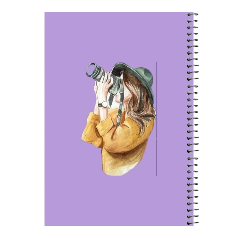 دفتر مشق 80 برگ اس جی مدل دختر عکاس   