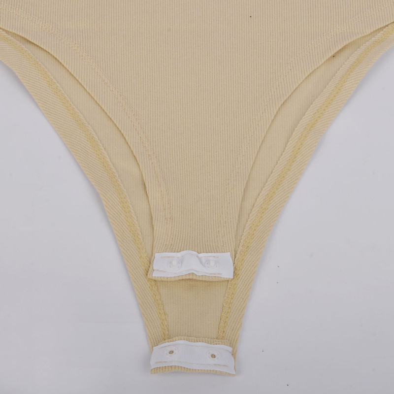 بادی آستین بلند زنانه دکسونری مدل 256004309 یقه روی رنگ کرم