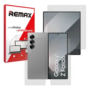 Remax Resistant model transparent screen protector suitable for Samsung Galaxy Z Fold 6 mobile phone along with back protector