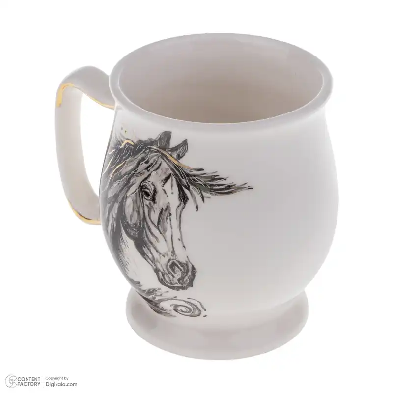 ماگ سرامیکی آوای دل مدل دست ساز طرح اسب