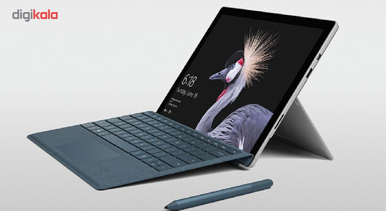 بهترین قیمت در کی سان بای تبلت مایکروسافت مدل Surface Pro 4- E به همراه کیبورد مشکی مایکروسافت و محافظ صفحه نمایش Maroo تبلت