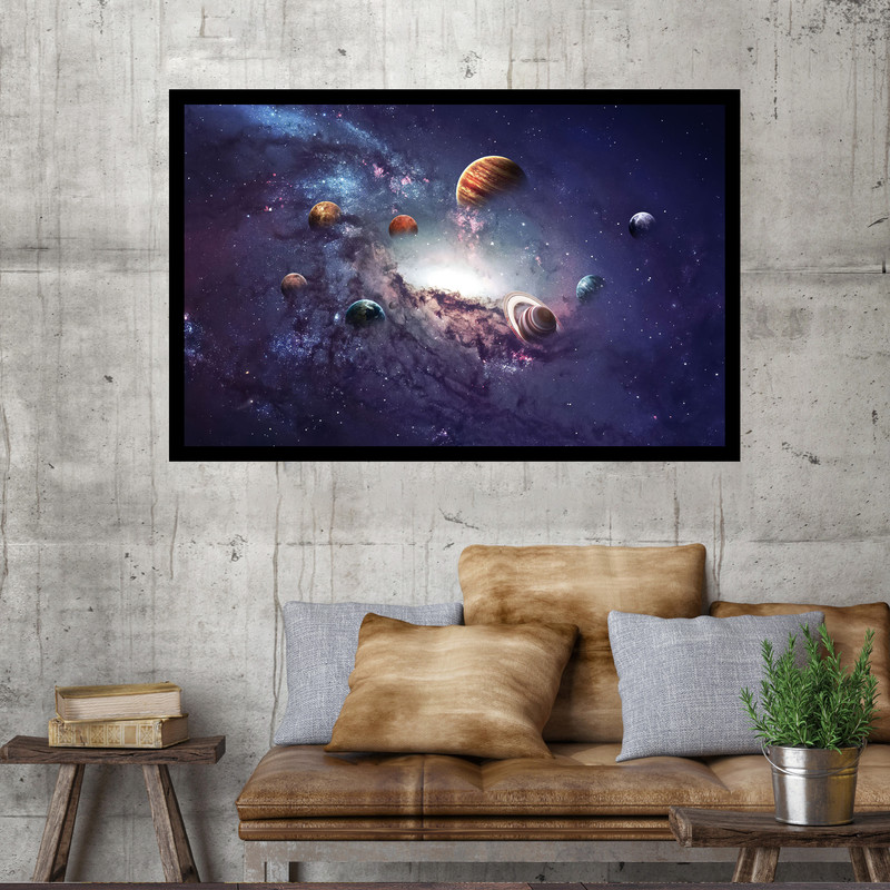 تابلو نوری بکلیت طرح سیارات فضا منظومه شمسی مدل B-MO1739