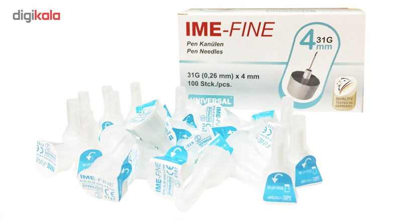 سوزن قلم انسولین آی ام ای فاین 4 میلی متر بسته 100 عددی