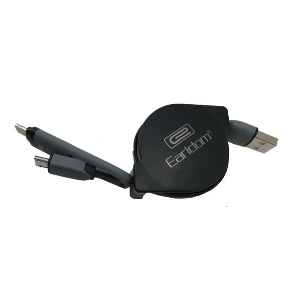 کابل تبدیل USB بهLightning و micro usb ارلدام مدل 2IN1 به طول 1.2 متر کابل تبدیل USB بهLightning و micro usb ارلدام مدل 2IN1 به طول 1.2 متر