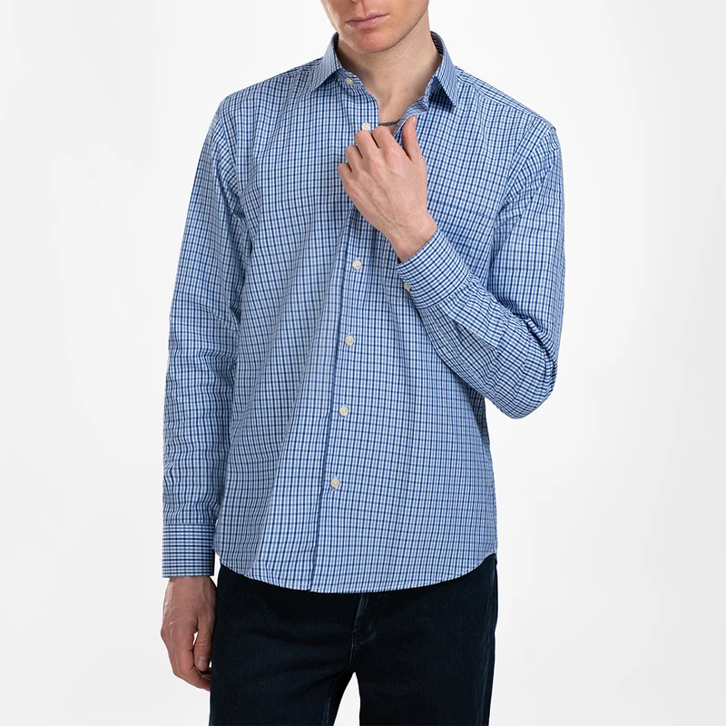 پیراهن آستین بلند یقه کراواتی مردانه ام کی مدل 1813