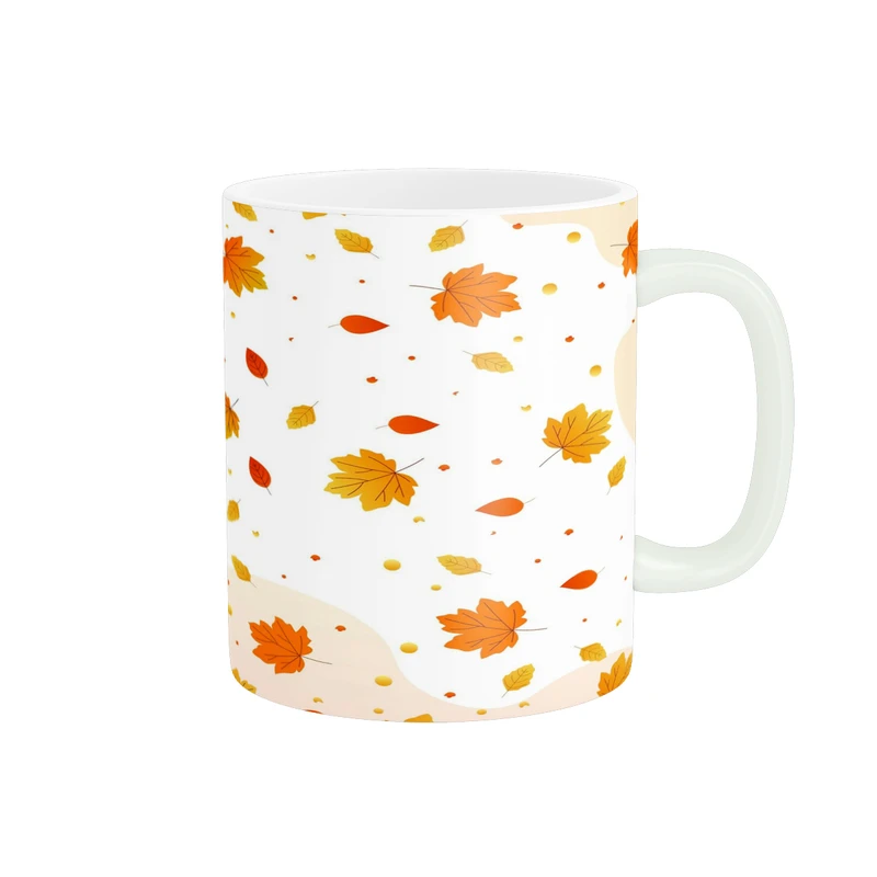 ماگ پاد آفرین مدل فانتزی طرح برگ پاییزی کد p11545