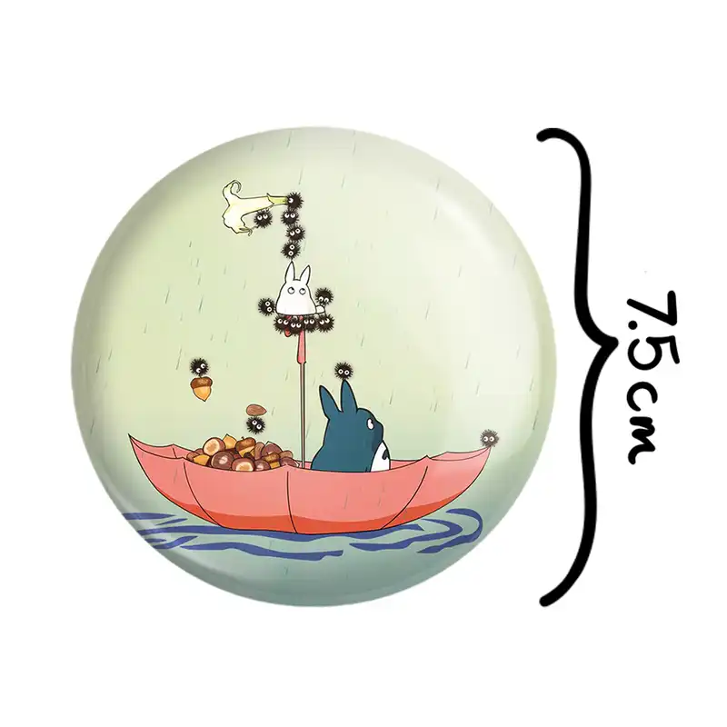 آینه جیبی خندالو طرح توتوروهای کوچک انیمه Totoro مدل تاشو کد 12814