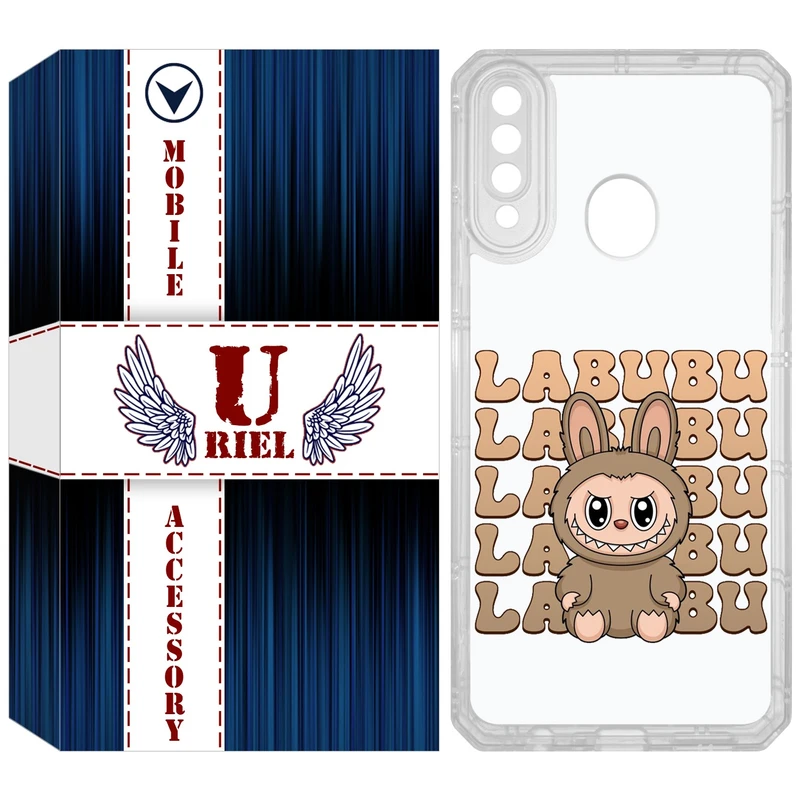 کاور یوریل مدل Clear کد 134 طرح لبوبو Labubu مناسب برای گوشی موبایل سامسونگ Galaxy A20s