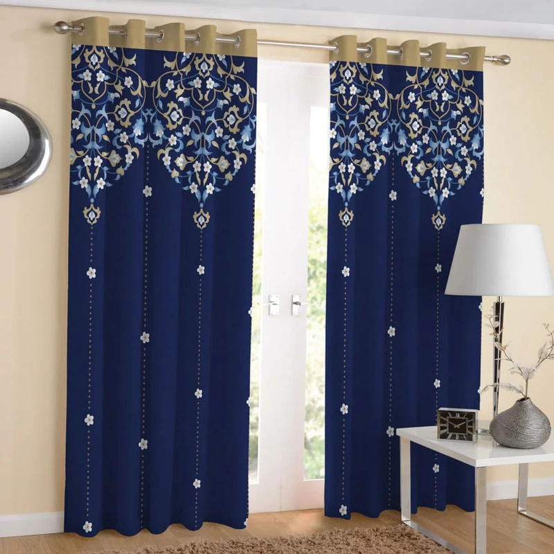 پرده مدل هازان چاپی طرح سنتی کد 3301 سایز 280x140 سانتی متر