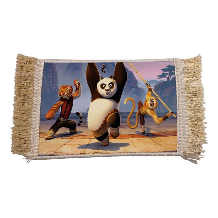 فرش ماشینی دیوارکوب مدل پاندا کونگ فو کار کد 37