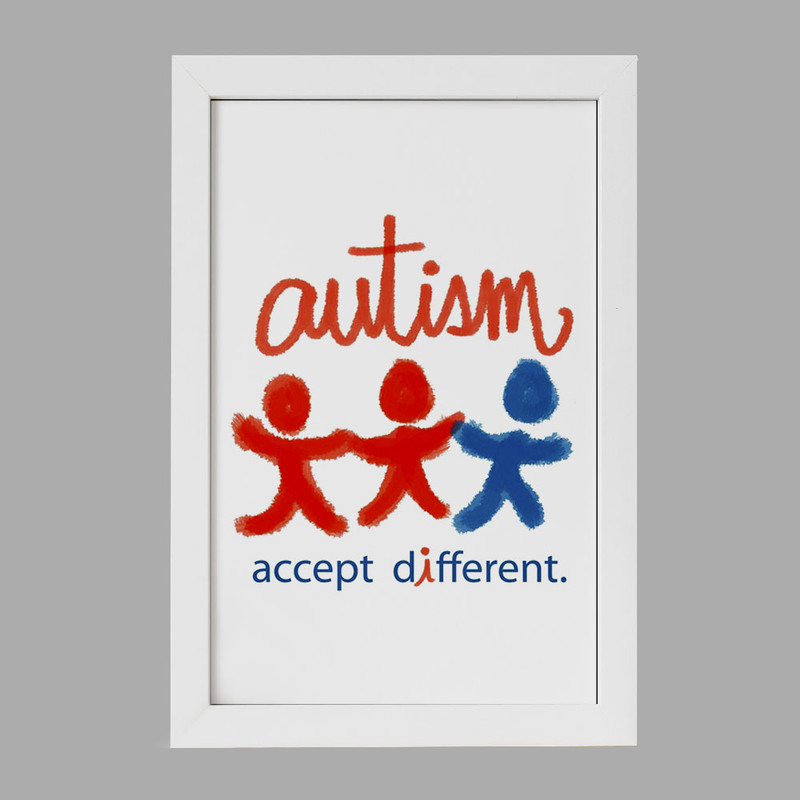 تابلو خندالو مدل اتیسم Autism کد 26759