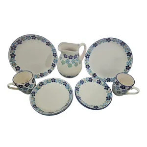 سرویس غذاخوری 9 پارچه سرامیکی مدل نیلوفر