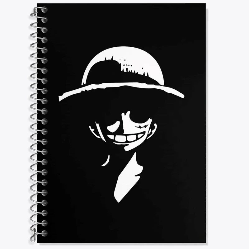 دفتر زبان 50 برگ خندالو مدل سه خط طرح لوفی انیمه وان پیس One Piece کد 17228