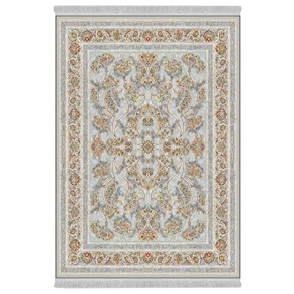 فرش پارچه‌ای دفه مدل فرشینه شانل مخمل ترک طرح فانتزی کد 90777